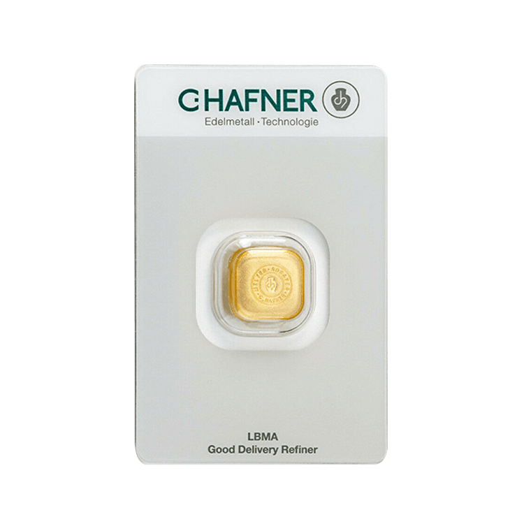 C. Hafner 1 troy ounce nugget goudbaar